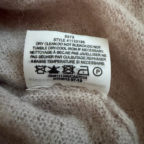 TORY BURCH Women's Marnie Sweater Size Small-Champagne/Blush Alpaca Wool Blend - Picture 8 of 10